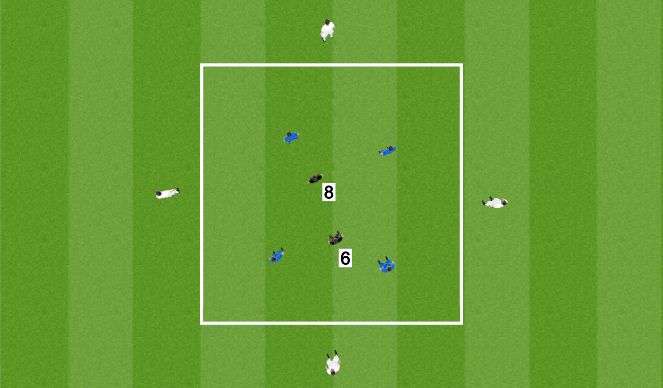 Football/Soccer Session Plan Drill (Colour): 4v2+2