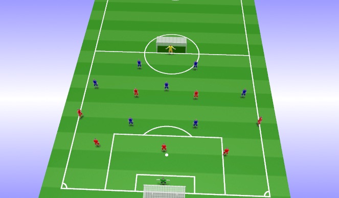 Football/Soccer Session Plan Drill (Colour): Training Game