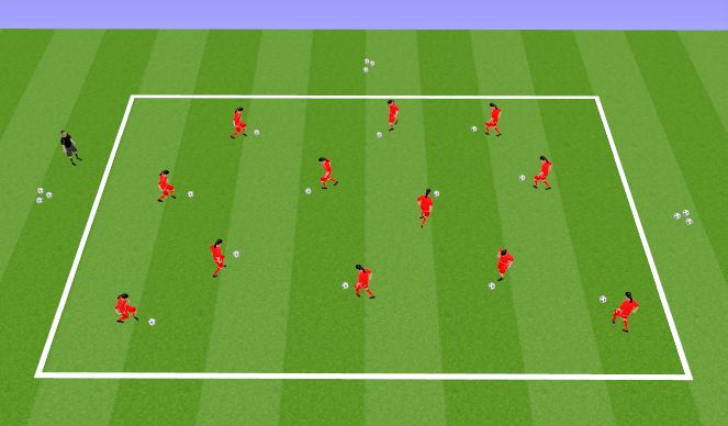 Football/Soccer Session Plan Drill (Colour): Dynamic Warm-Up / Tag Team Up