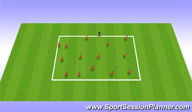 Football/Soccer Session Plan Drill (Colour): Warm Up