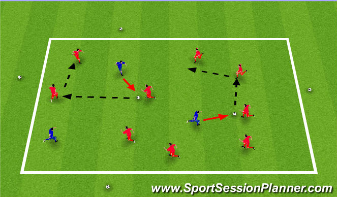 Football/Soccer Session Plan Drill (Colour): Warm-Up