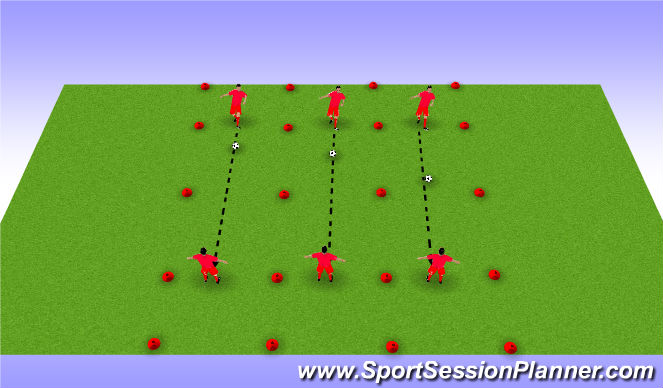 Football/Soccer Session Plan Drill (Colour): Passing 1