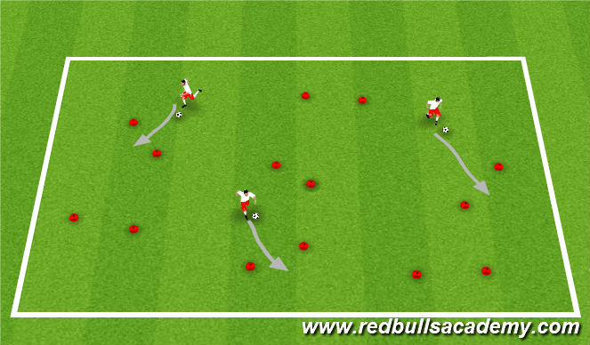 Football/Soccer Session Plan Drill (Colour): Ball Mastery Act 1