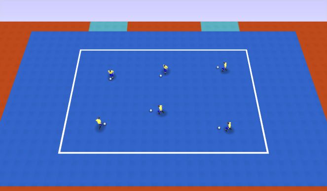 Futsal Session Plan Drill (Colour): King or Queen of The Square