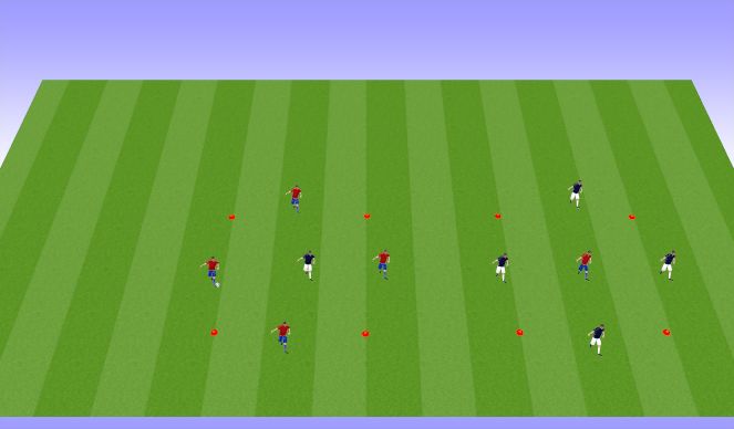 Football/Soccer Session Plan Drill (Colour): Technical Warm Up