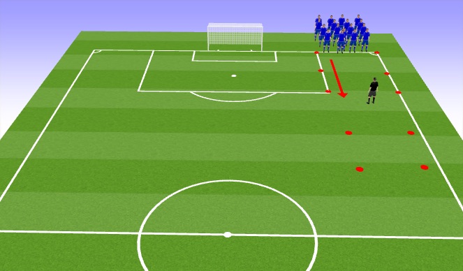 Football/Soccer Session Plan Drill (Colour): Warm Up