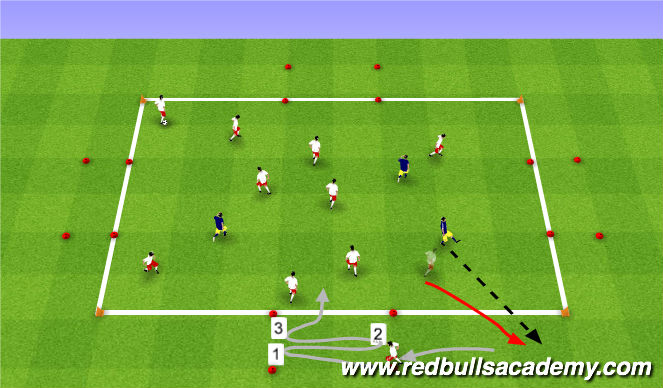Football/Soccer Session Plan Drill (Colour): Warm-up (402)