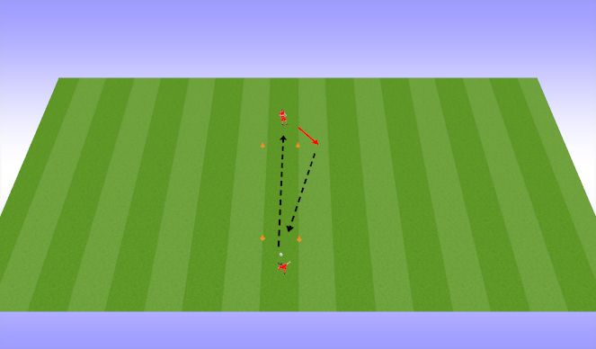 Football/Soccer Session Plan Drill (Colour): Technical Passing First Touch Game