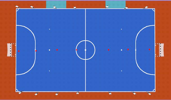 Futsal Session Plan Drill (Colour): Technical Dribbling Progression