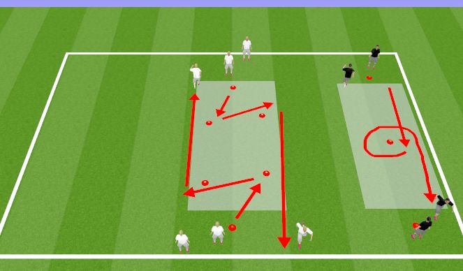 Football/Soccer Session Plan Drill (Colour): Movement Exercises