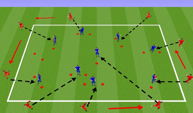 Football/Soccer Session Plan Drill (Colour): Pas Çalışması ( Isınma)