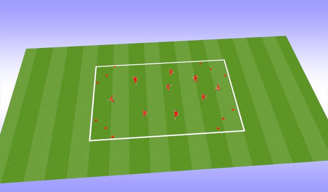 Football/Soccer Session Plan Drill (Colour): Warm Up 