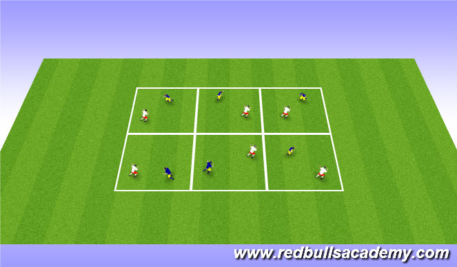 Football/Soccer Session Plan Drill (Colour): Warm Up: Knee Slap