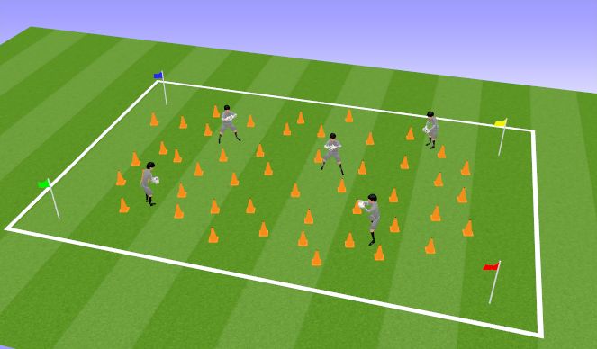 Football/Soccer Session Plan Drill (Colour): Розминка