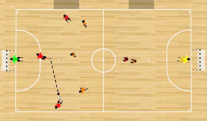 Futsal Session Plan Drill (Colour): PARTIDO CONDICIONADO TÁCTICO.
