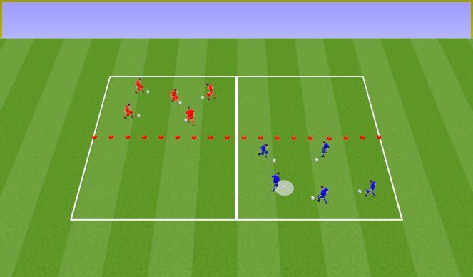 Football/Soccer Session Plan Drill (Colour): Technical - Dribbling