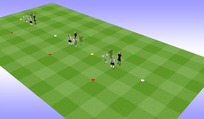 Football/Soccer Session Plan Drill (Colour): Reflex and Reaction - Colour diamonds