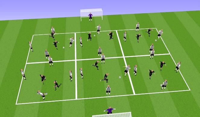 Football/Soccer Session Plan Drill (Colour): 4v2
