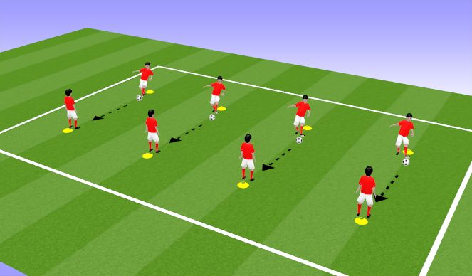 Football/Soccer Session Plan Drill (Colour): Основна частина - 1