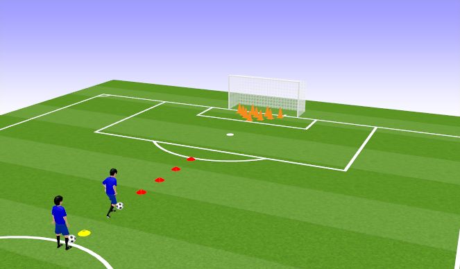 Football/Soccer Session Plan Drill (Colour): Основна частина - 4