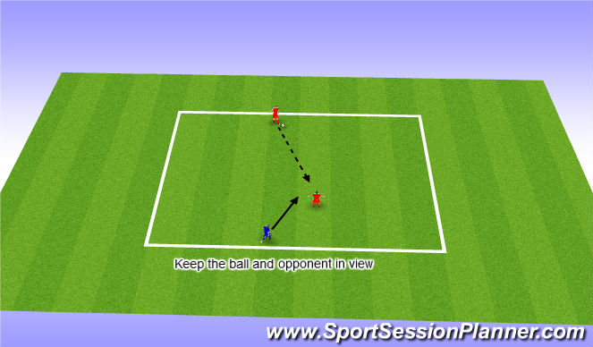 Football/Soccer Session Plan Drill (Colour): Intercepting