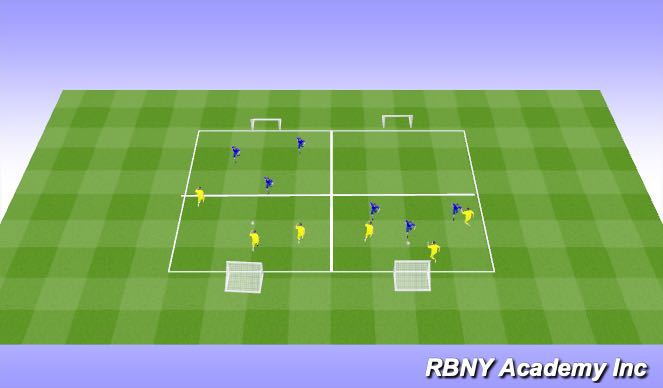 Football/Soccer Session Plan Drill (Colour): Short sided games