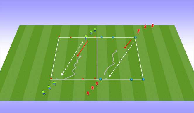 Football/Soccer Session Plan Drill (Colour): 1v1 (wing players)