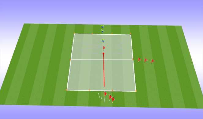 Football/Soccer Session Plan Drill (Colour): 1v1 - Defender Behind
