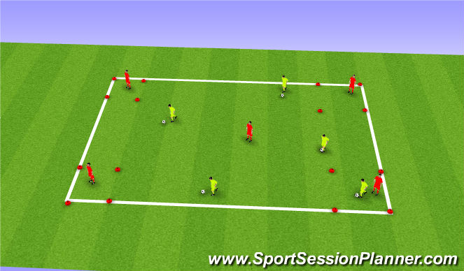 Football/Soccer Session Plan Drill (Colour): Shielding