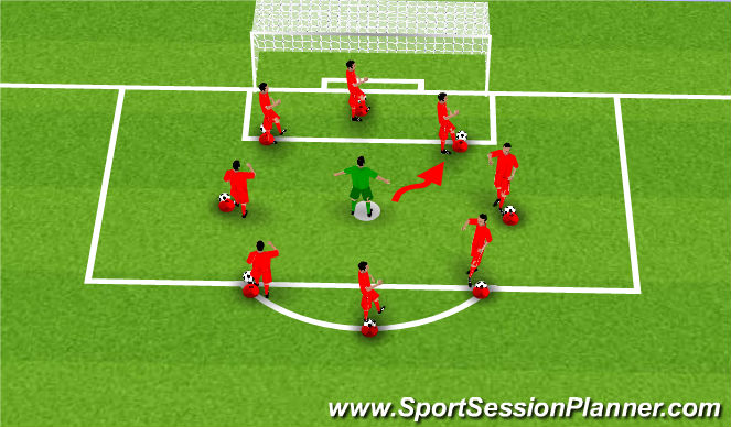 Football/Soccer Session Plan Drill (Colour): Shielding Circle