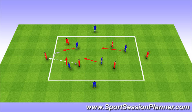 Football/Soccer Session Plan Drill (Colour): Possession
