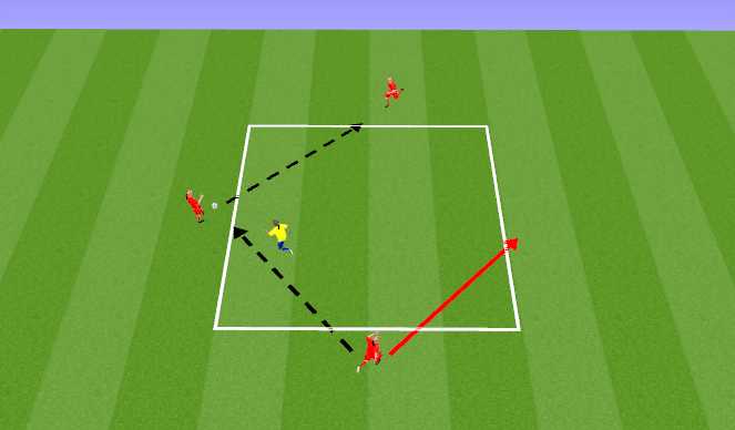 Football/Soccer Session Plan Drill (Colour): 3V1 - SSG
