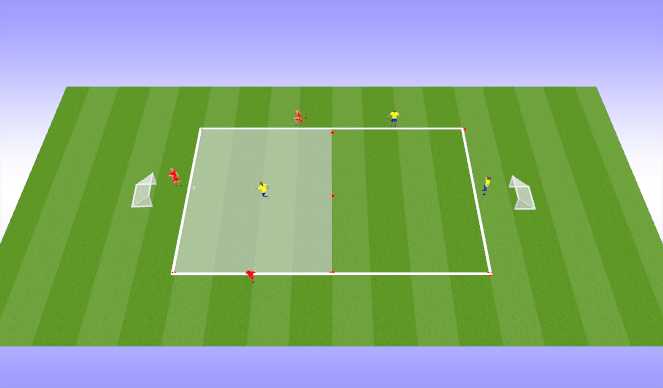 Football/Soccer Session Plan Drill (Colour): 3V1 - SSG