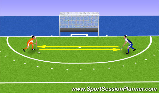 Hockey Session Plan Drill (Colour): silent pushing