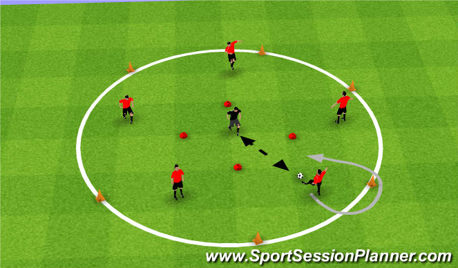 Football/Soccer Session Plan Drill (Colour): Bring the Bear some Honey!