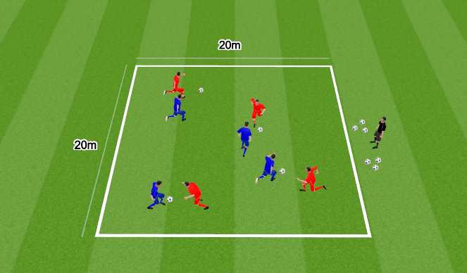 Football/Soccer Session Plan Drill (Colour): Defending Warm-up