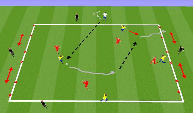 Football/Soccer Session Plan Drill (Colour): Six Goal Game