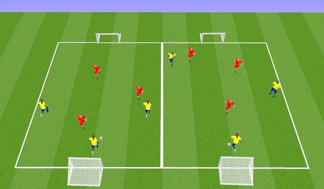 Football/Soccer Session Plan Drill (Colour): 3v3 Games