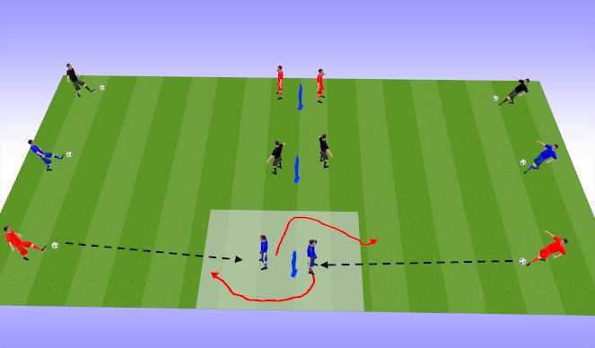 Football/Soccer Session Plan Drill (Colour): Arrival Activity - Switching play