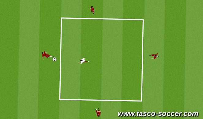 Football/Soccer Session Plan Drill (Colour): 4v1