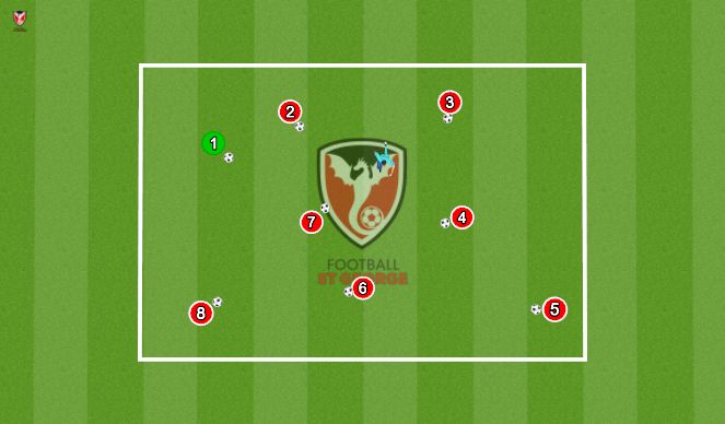Football/Soccer Session Plan Drill (Colour): Space Wars