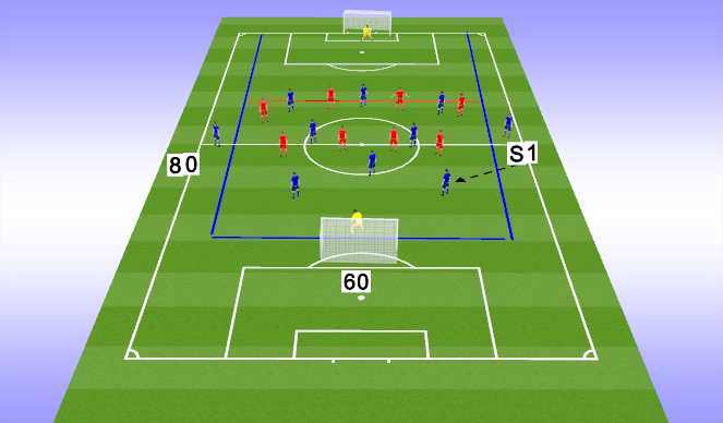 Football/Soccer Session Plan Drill (Colour): 8v8+2 (10v8)