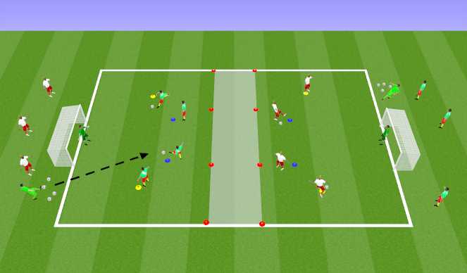Football/Soccer Session Plan Drill (Colour): Finishing