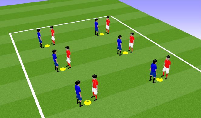 Football/Soccer Session Plan Drill (Colour): Основна частина - 2