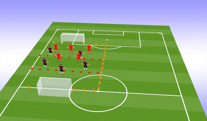 Football/Soccer Session Plan Drill (Colour): Whole