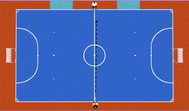 Futsal Session Plan Drill (Colour): 1v1 to goal