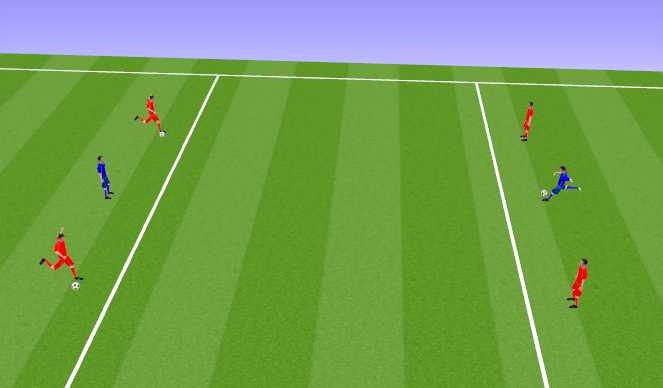 Football/Soccer Session Plan Drill (Colour): Partner Strikes (Knuckle)