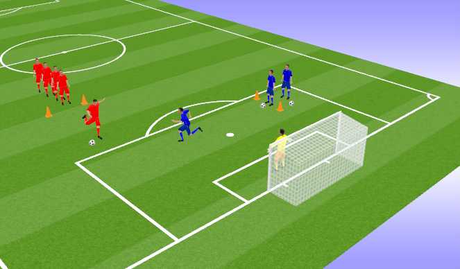 Football/Soccer Session Plan Drill (Colour): Pass & Pressure