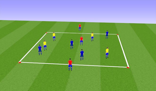 Football/Soccer Session Plan Drill (Colour): P1 - Possession Rondo 1