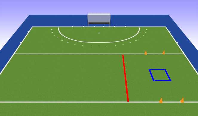 Hockey Session Plan Drill (Colour): Oefening 4
